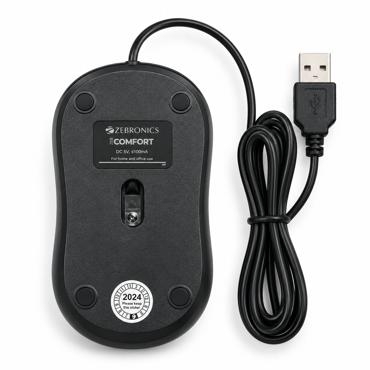 Zebronics Zeb-Comfort Wired USB Mouse for PC and Laptop - Image 2