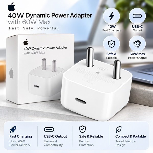 Apple 40W Dynamic Power Adapter with 60W Max for iPhone 17 and iPhone 18 - Image 2