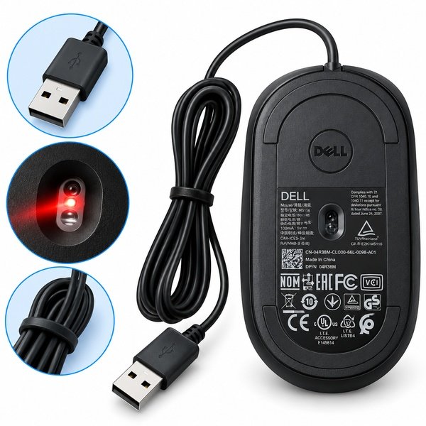 Dell MS3220 Wired Laser Mouse with Adjustable 3200 DPI - Image 3