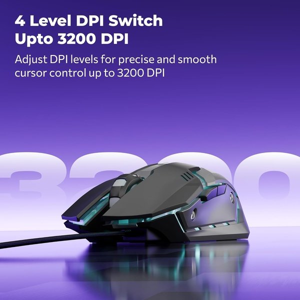 Zebronics Transformer-M Gaming Mouse with 3600 DPI and RGB LED Lights - Image 3