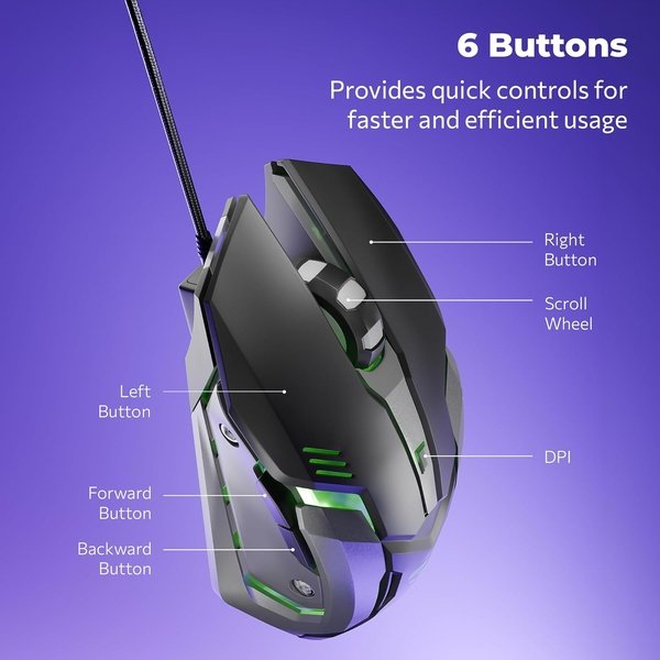 Zebronics Transformer-M Gaming Mouse with 3600 DPI and RGB LED Lights - Image 4