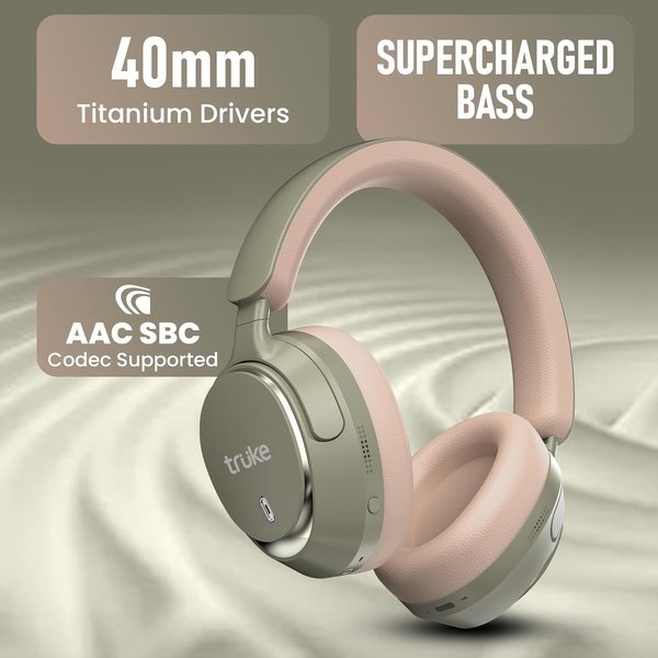 Aura Bass Headphones with 40mm Drivers, 50H Playtime & Deep Bass - Image 3