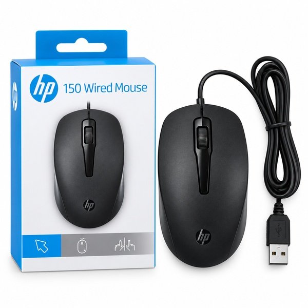 HP 150 Wired USB Mouse with 1600 DPI Optical Sensor - Image 4