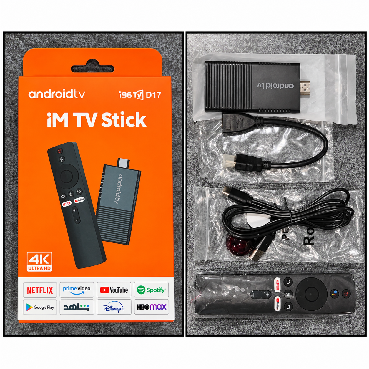 i96 Android TV Stick 4K Streaming Media Player with Voice Remote - Image 2