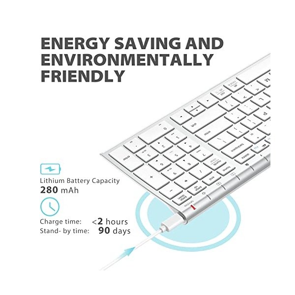 iClever IC-GK-03 Wireless Keyboard and Mouse Combo with 2.4GHz USB Receiver - Image 3